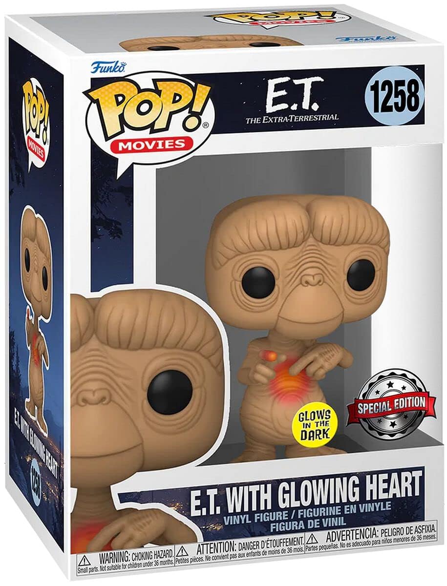 Funko Pop! Movies: E.T. 40th - Glow in the Dark Heart - The Extra Terrestrial - Collectible Vinyl Figure - Gift Idea - Official Merchandise - Toys for Kids & Adults - Movie Fans