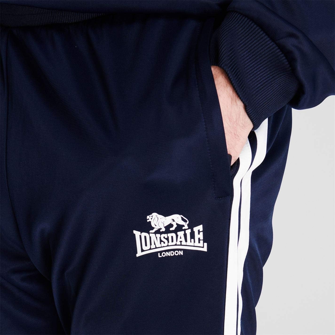 lonsdale 2 stripe jogging pants mens