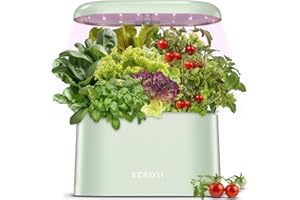 inbloom Hydroponics Growing System Kit Indoor Garden with LED Grow Light and Pod Kit, Plants Germination Kit for 5 Pods, Mufga Hydroponics Garden, Height Adjustable, Gardening Gifts(Green)