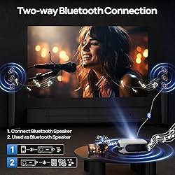 Projector with WiFi and Bluetooth, 1080P Full HD