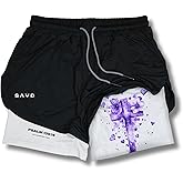 SAVD Christian Performance Shorts - Girls' Gym & Sport Shorts with Pockets & Compression Liner, Bible Verse Activewear