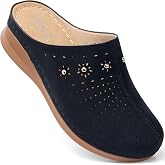 SHIBEVER Clogs for Women Mules Comfortable: Slip On Closed Toe Casual Shoes | Cushioned Footbed All-Day Comfort Non Slip Platform Dress Shoes Breathable Upper for Walking Work Business Office Travel
