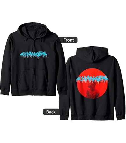 Amazon.com: Justin Bieber Red Circle Changes Zip Hoodie : Clothing