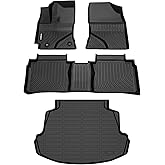 GINOWY-Floor Mats & Cargo Liner for Toyota Corolla 2014-2019, All Weather Car Mats for Toyota Corolla, Corolla Rubber Mats Trunk Mat Cargo Mat Trunk Liner