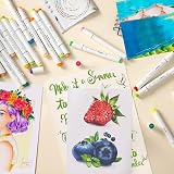 Ohuhu 104-Color Alcohol Markers Dual Tip Brush & Fine with Case view 2