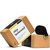 Luxury Cork Yoga Block Set - Extra Large Yoga Blocks with Performance Grade Portuguese Cork | High Density, Non-Slip Support 