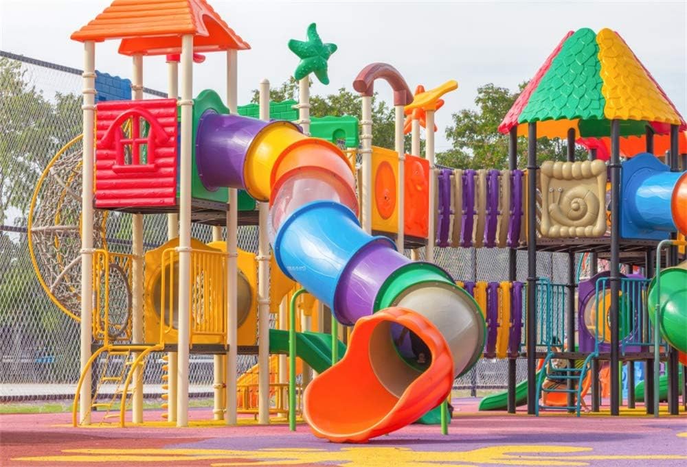 Amazon Com Aofoto 7x5ft Kids Amusement Park Background Children S Slide Playground Photography Backdrop For Baby Shower Birthday Party Portrait Shooting Holiday Vacation Kindergarten Wallpaper Photo Booth Prop Camera Photo