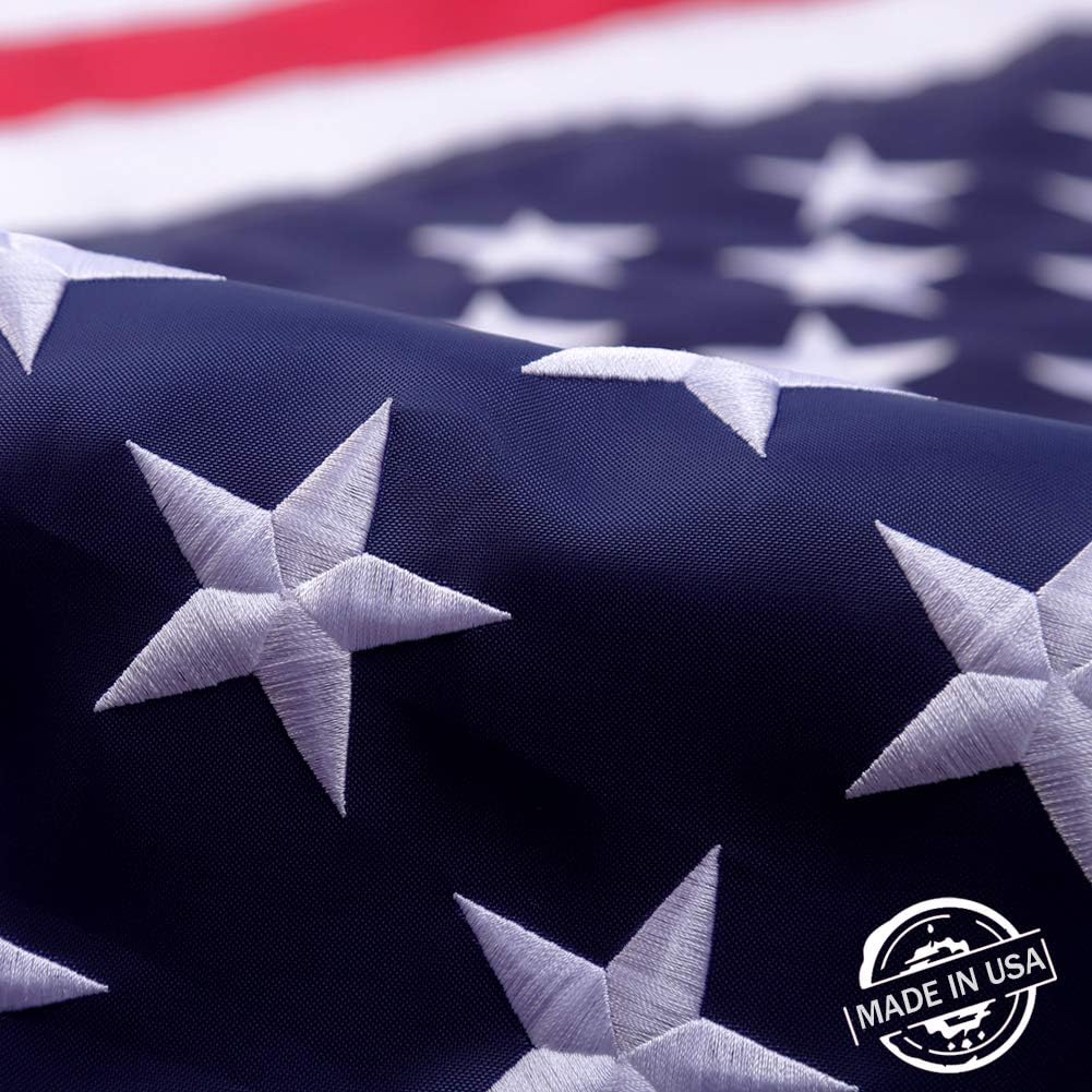 Flags - American Flags for Outside 4x6, Indestructible Durable US Flag 4x6 Outdoor Heavy Duty High Wind All Weather 4x6 American Flag, Features Embroidered Stars Sewn Stripes Brass Grommets, Last Long