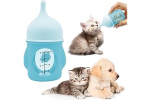 LENPESTIA Pet Feeder Bottle Animal Feeding Bottles Kitten Bottles for Nursing Dog Cat Milk Feeding Bottle Anti-Choking Design for Newborn Kittens Puppies Small Animals (20 ml)