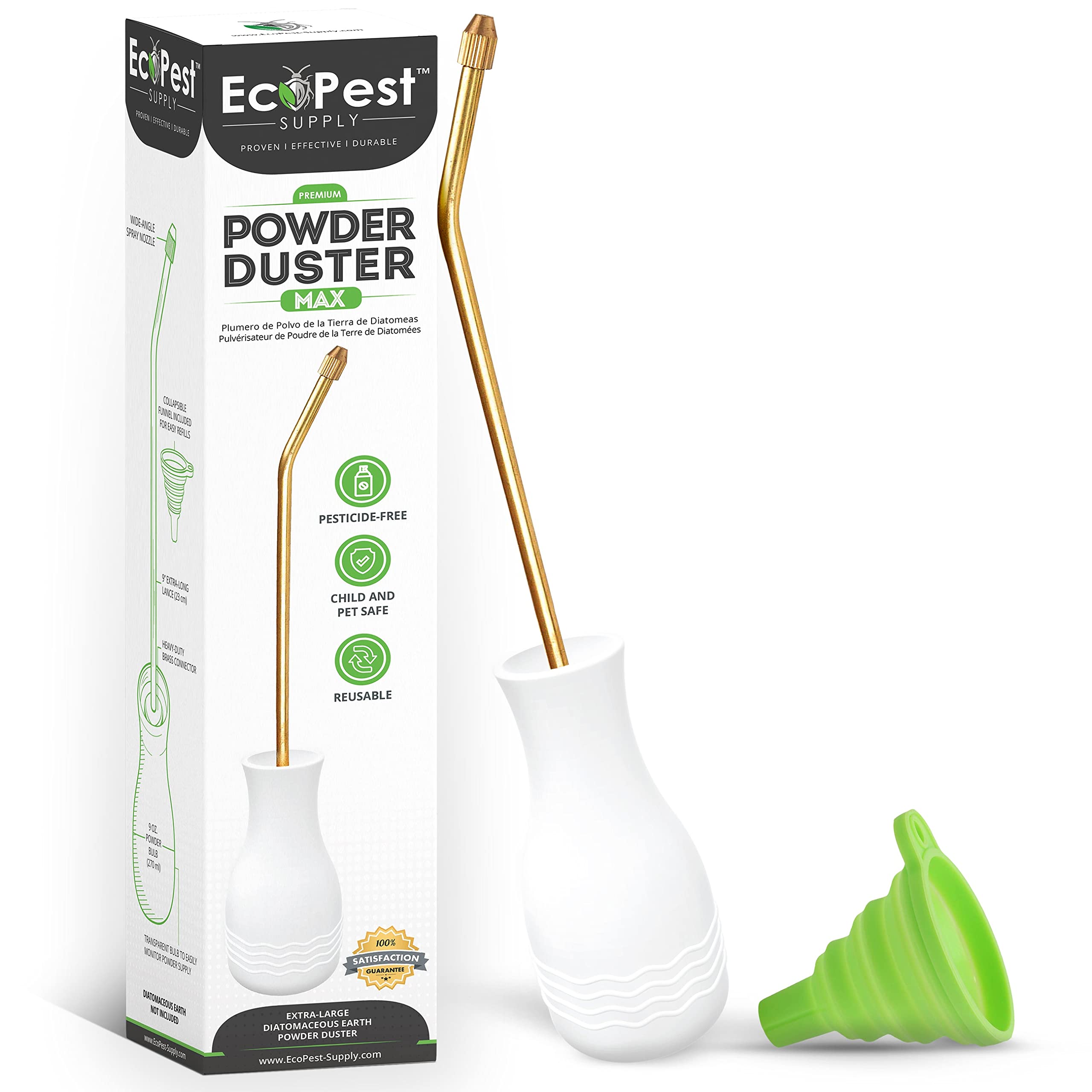 Photo 1 of Powder Duster | Extra Large Bulb Duster, Sprayer, and Applicator for Powder and Dust | Perfect for Organic Gardening and Pest Control Treatment for Bed Bugs, Roaches, Ants, Fleas, Ticks, and More