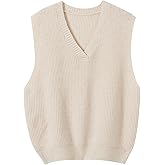 Chanyarn Women's 100% Merino Wool Sweater Vest 2025 Fall Winter Classic V Neck Casual Sleeveless Knit Sweater Vest