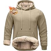 Pudolla Men's Sherpa Hoodie Pullover Winter Thick Warm Fleece Lined Hoodies Athletic Sweatshirts with Kangaroo Pouch Pocket