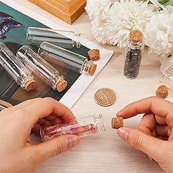 CRASPIRE 12Pcs Small Glass Bottles with Cork