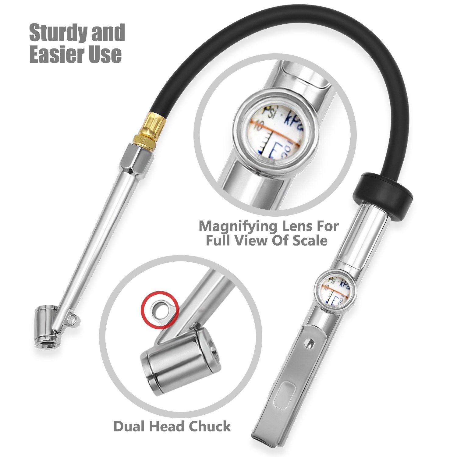 AstroAI Tire Inflator with Pressure Gauge, 120 PSI