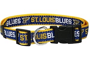 Pets First NHL Saint Louis Blues Collar for Dogs & Cats, Medium. - Adjustable, Cute & Stylish! The Ultimate Hockey Fan Collar!