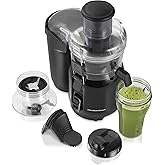 Hamilton Beach Juice & Blend 2-in-1 Juicer Machine and 20 oz. Blender, Big Mouth Large 3” Feed Chute for Whole Fruits and Veg