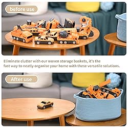 Happyiren Cute Woven Storage Basket with Handle