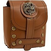 Vintage Medieval Faux Leather Belt Bag PU Leather Belt Pouch Renaissance Medieval Belt Pouch Retro Middle Ages Waist Bag Renaissance Costume Props Travel Wallet