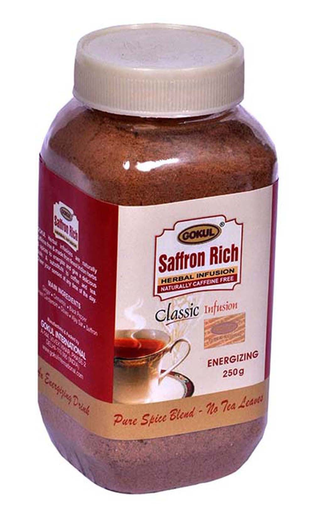 Gokul 100 Natural Saffron Rich Herbal Infusion Loose Tea Weight