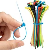 AIRUNTEK 6" Reusable Nylon Zip Ties for Cable Management 600 Pack 6 Colors | Reusable ratchet ties with a quick-release tab - PA66 nylon, UL94 V-2 flame retardant, UV resistant, -40 to 185&deg;F