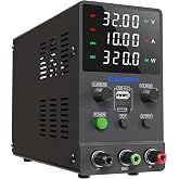Jesverty DC Power Supply Variable, 0-32V 0-10A Adjustable Switching DC Regulated Bench Power Supply with 20W USB &amp; Type-C Quick-Charge, Encoder Knob, Output Switch, 4-Digit LED Display - SPS-3010M