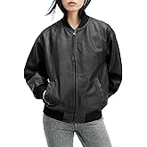 AllSaints womens Belle Leather Bomber Jacket