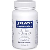 Pure Encapsulations Junior Nutrients, 120 Capsules | Kids and Teens Multivitamin, Without Iron, with Calcium, Vitamin D3 and Vitamin C, Non-GMO and Vegetarian