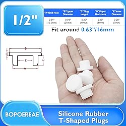 BOPOREAE 18 Pcs 16 mm Silicone Rubber Plug for