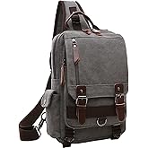 mygreen Canvas Cross Body Messenger Bag Shoulder Sling Backpack Travel Rucksack
