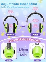 Dr.meter Ear Defenders Kids 27.4 dB Noise Reduction Adjustable Headband view 6