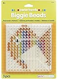 Perler Beads Biggie Beads Pegboards for Kids Crafts, 3 pcs