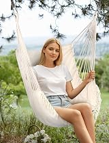 Chihee Hammock Chair Hanging Swing 2 Cushions Strong Straps Hooks view 2