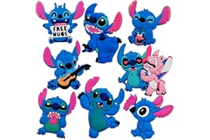 PODAFU Shoe Charms for Croc, PVC Shoe Charms Decoration Pins Cute Stitch Accessories for Women Kids Teens Girls and Boys