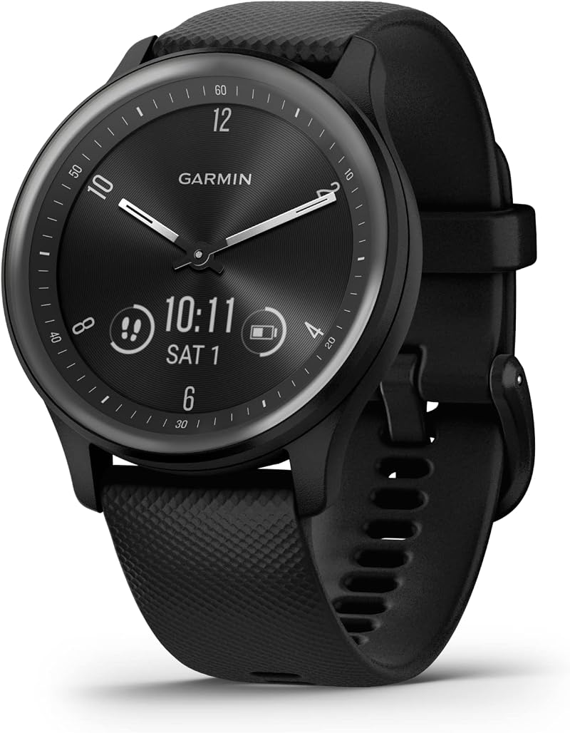 Garmin vívomove Sport Hybrid Smartwatch 40mm Black Health Fitness Touchscreen 5