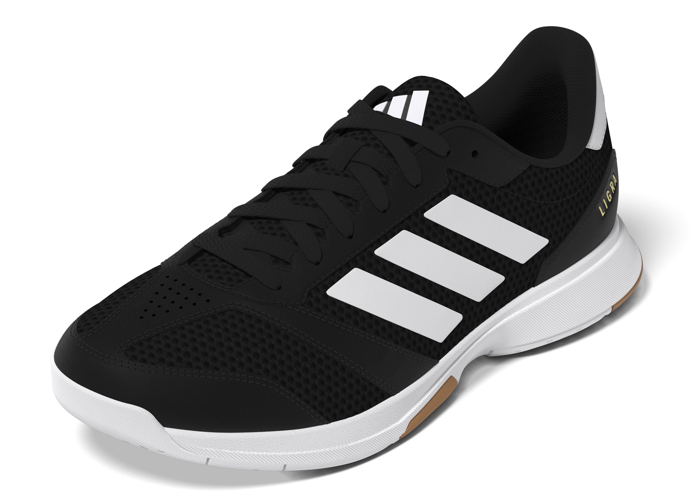 Photo 1 of adidas Women's Ligra 8 Indoor Sneaker, Black/White/White, 8