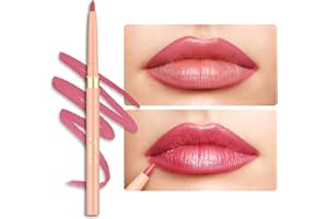 Oulac Pink Retractable Lipliner Pencil 2in1 Waterproof Makeup Crayon for Lip Liner and Eye Liner, Smooth and Creamy, Long Lasting Matte Finish, Vegan Beauty, 04 Pink Treat