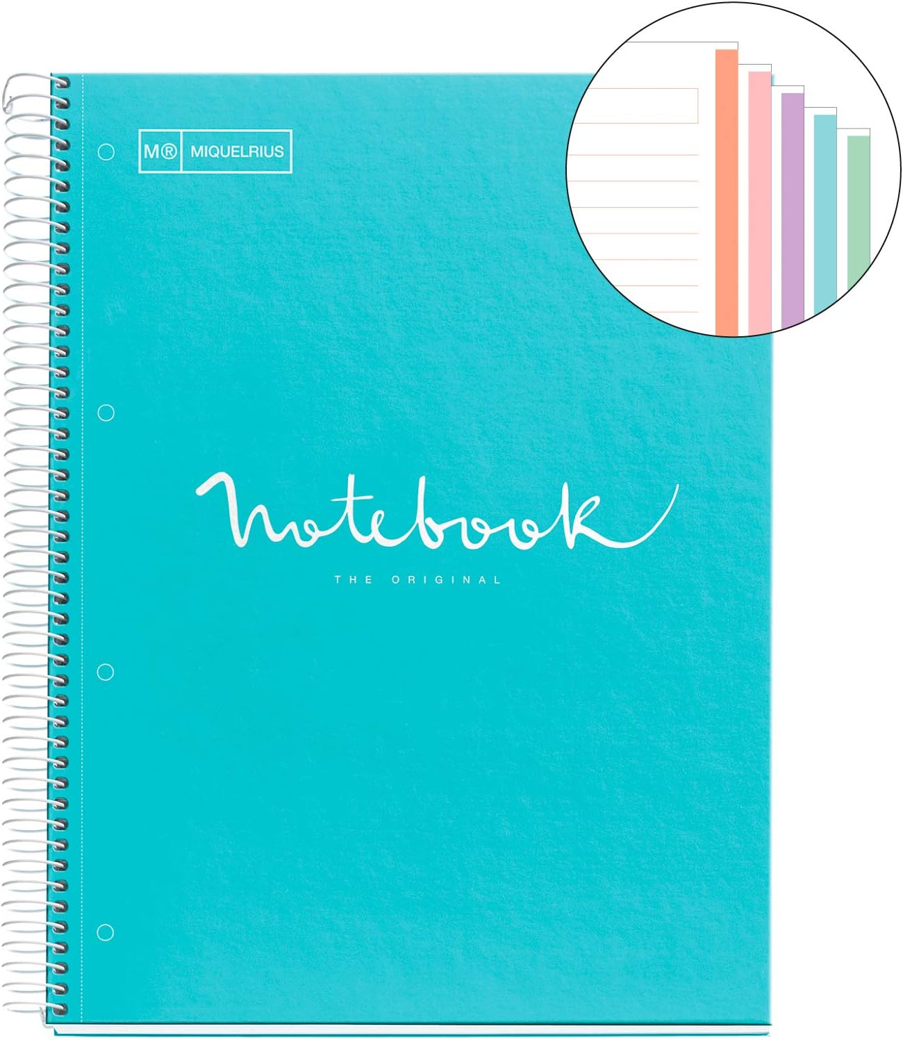 Miquelrius A4 Emotions Spiral Notebook Sky Blue, A4 Cartón - Image 3