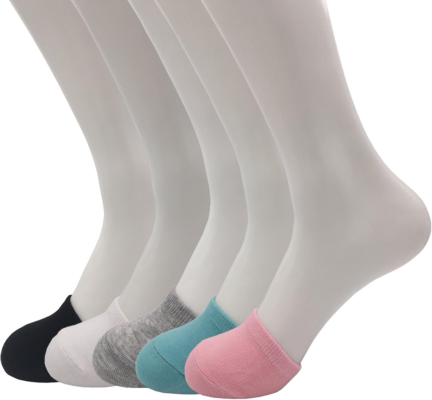 Vraquir 5 Pairs Womens Toe Cover Half Socks No Show Invisible Socks