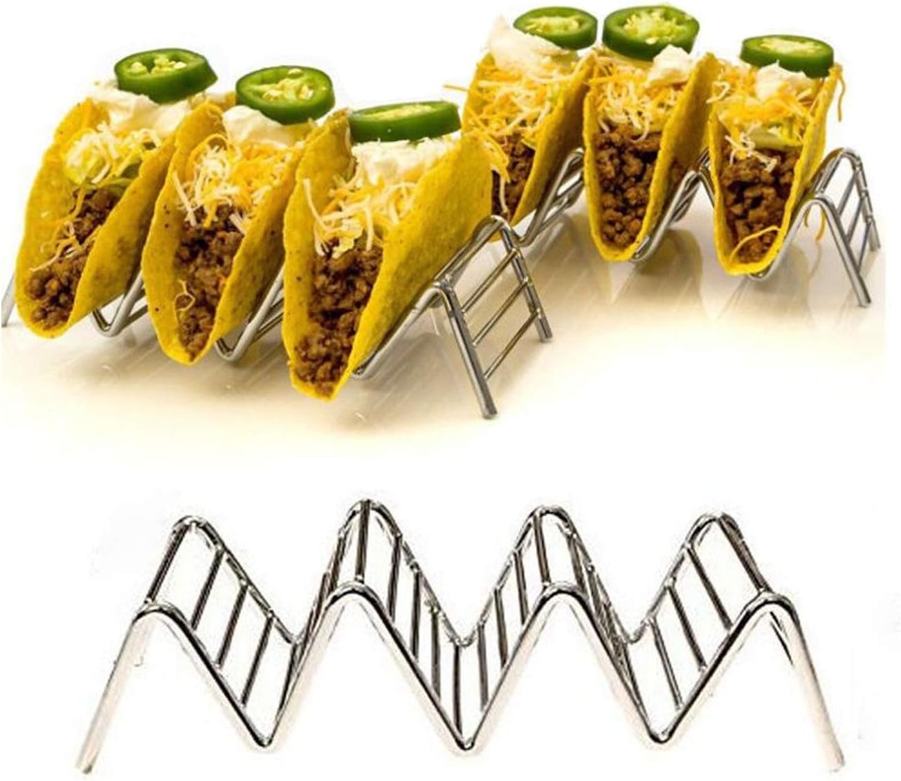 Taco Holder, Taco Stand, Taco Rack TrayPremium 18/8 Stainless Steel