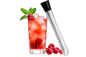 Lagarto Professional Muddler for Cocktails Set - Stainless Steel Muddler Old Fashioned Cocktail Kit Ice Crusher - Cocktail Se