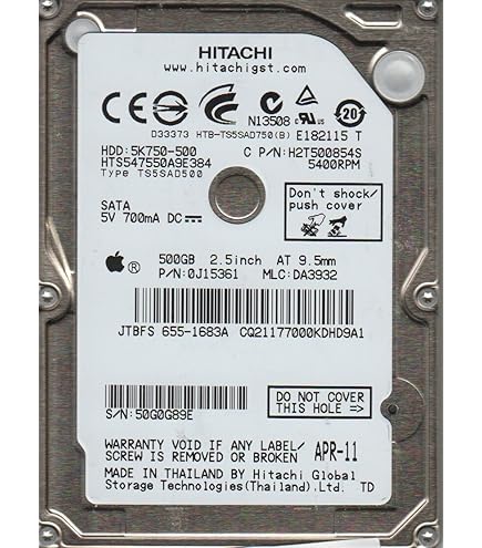 Amazon.com: HGST Travelstar 5K1000 HTS541010A9E680 1 TB 2.5