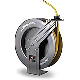 SuperHandy Air-Hose-Reel Retractable Longest Ever 3/8" Inch x 80' Feet Water Industrial Premium Commercial Flex Hybrid Polyme
