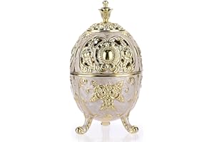 JUXYES Vintage Incense Burner Holder with Removable Ash Catchers, Metal Censer Antique Cone Coil Incense Burner Holder Zinc Alloy Spiritual Aromatherapy Yoga Meditation Gifts Retro Home Decoration