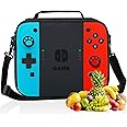 JIRAIKEI Insulated Lunch Box for Boys Girls, Game Lunch Bag for School Work Office Travel Picnic Hiking Beach, Reusable Portable Lunchbox with Adjustable Strap