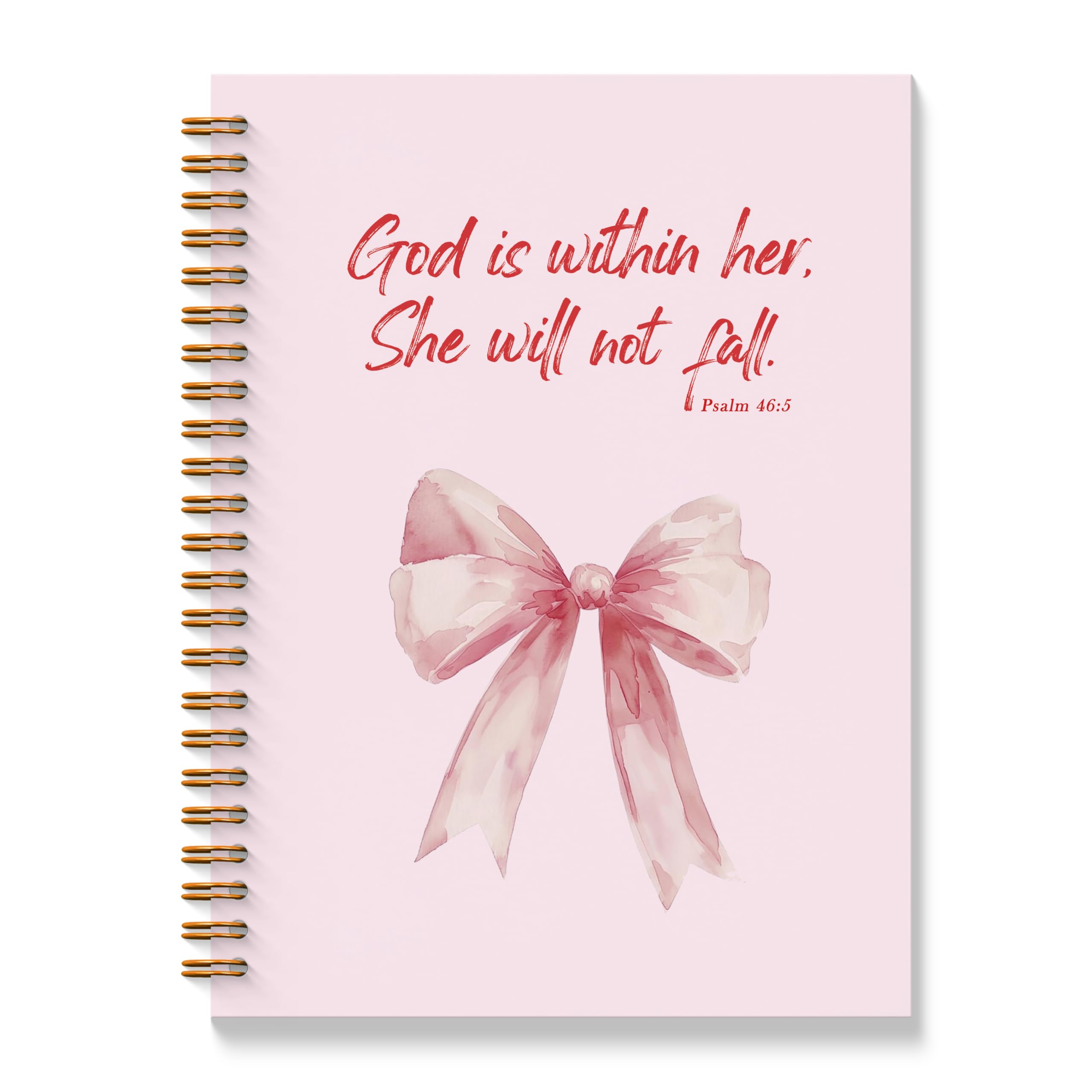 BAYOGITA Pink Coquette Bow Christian Spiral