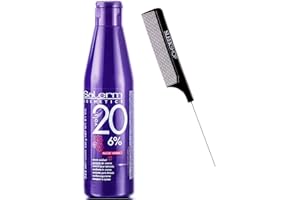 Salerm Cosmetics ALOE VERA Developer Cream Oxidant (w/Sleek Comb) Hydrogen Peroxide Activator for Vision Hair Color Salermvision Haircolor Dye (20 Volume / 6% - 225 ml)