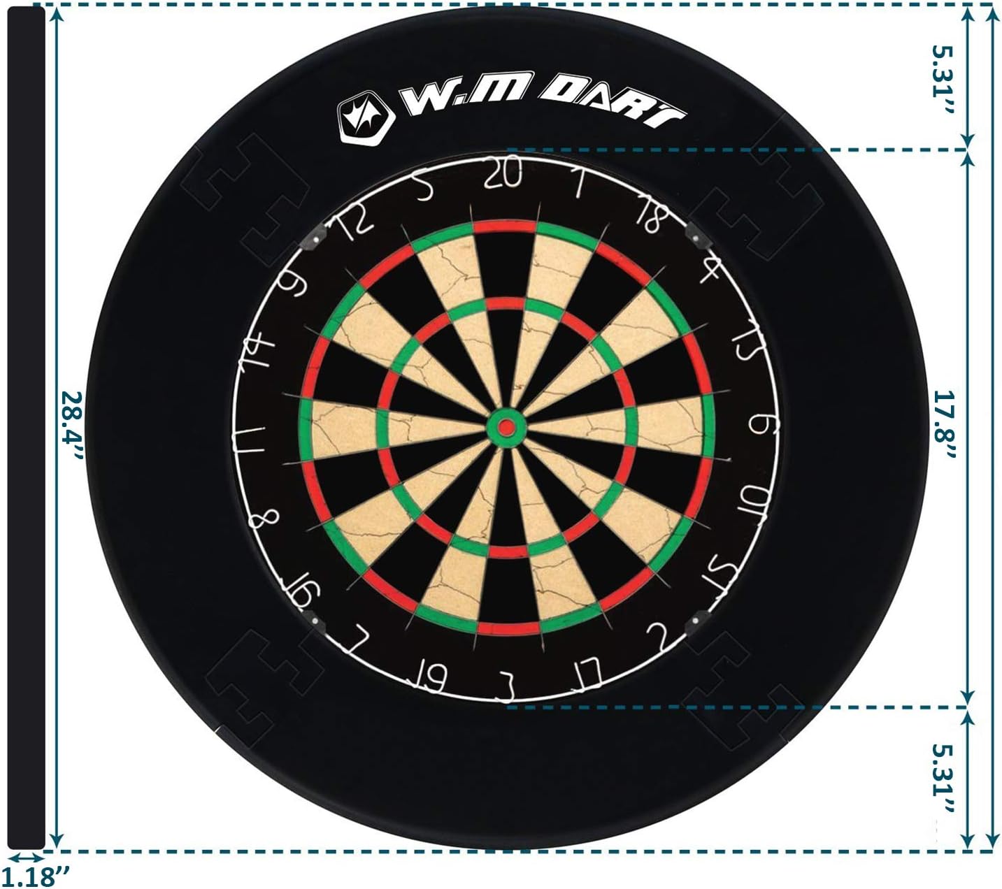 WIN.MAX Dart Board Backboards Dart Backboard EVA Reversible Dart Board Surround Protector Wall Accessories : Sports & Outdoors