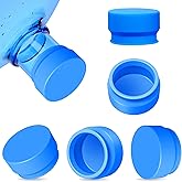 Gofriipai Upgraded 3 and 5 Gallon Water Jug Cap, Silicone Reusable Replacement Cap, No Spill 5 Gallon Water Jug Lid Fits 55mm Bottle, 5 gallon water bottle caps for Outdoor & Kitchen - Pack of 3