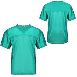 Aumudle Men Blank Plain Football Jersey Practice