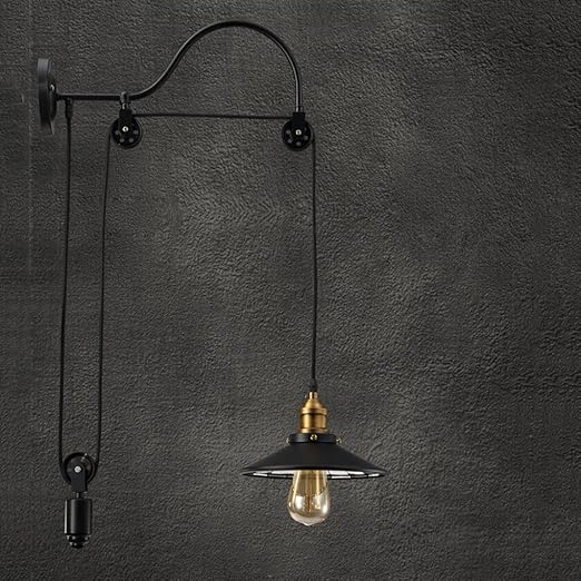 Mittlerer Service Life 3000 H Amerikanischer Stil Retro Industriedesign Wandleuchte Europaische Antike Wohnzimmer Esszimmer Schlafzimmer Lampe Lift Riemenscheibe Wandleuchte E27 Eisen Amazon De Beleuchtung